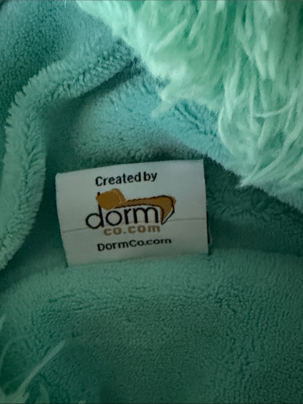 Plush Mint Green Faux Fur Hooded robe with Toggle Buttons medium - Picture 6 of 14